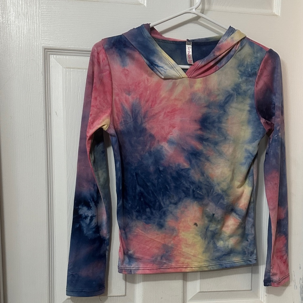 Girl’s Colorful Tie-Dye Kids Hoodie Size Medium (10-12)